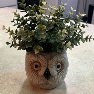 Owl Planter with Greenery